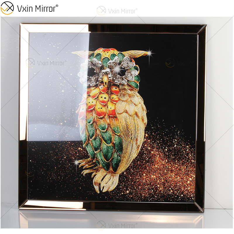 Omal Art Vxin WXMA-55 Home Decor MDF Frame Mirrored Wall Art Kristallporzellanmalerei Spiegelwandkunst