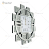 Großhandels-WXMC-082 widergespiegelter Taktgeber zerquetschter Diamant-Silber-Wand-Dekor-eleganter runder Spiegel-Luxustaktgeber