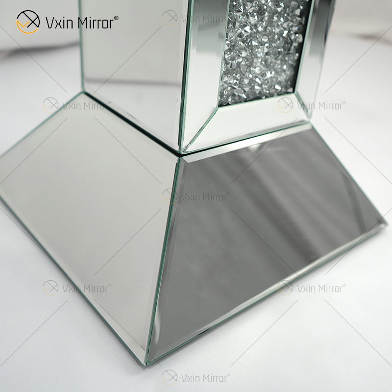 Neues Design Vxin WXF-722 Home Decor Crushed Diamond Beistelltisch Silber Spiegel Möbel Beistelltisch