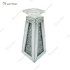Kundengerechter Name Moderner eleganter WXCH-075 silberner Crystal Mirrorr Kerzenhalter für Haupthochzeit