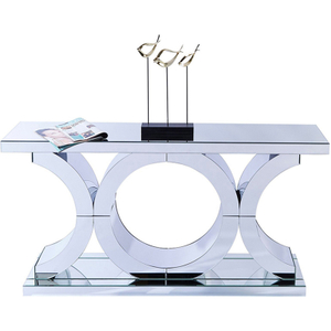 Günstige WXWF-535 Konsolentisch Glas Luxus Modern verspiegelt Silber Wohnmöbel Wohnzimmer Konsolentisch