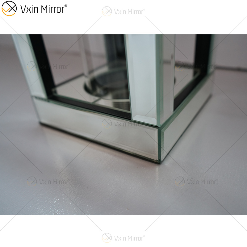 Kundengerechter Name Moderner eleganter WXCH-064 silberner Crystal Mirrorr Kerzenhalter für Haupthochzeit