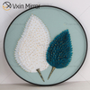 Großhandel Moderne Minimalismus Weiß Blau Malerei Luxus Runde Kristall Wandkunst auf Wohnzimmer Spiegelwandkunst