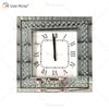 Günstige WXMC-003 Moderne Spiegeluhr Silber Dekorative Crushed Diamond Spiegel Wanduhr