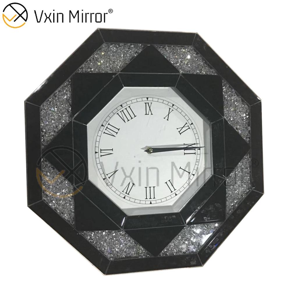 VXin Mirror Dreifarbiger moderner Wandspiegel mit zerkleinerten Diamanten