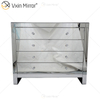 Glass Decor WXF-243 Silberner moderner verspiegelter Schrank mit Muti-Schubladen