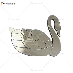 Noble Glass WXM-1159 Gespiegelter Custom Swan Modern Lobby Home Wanddekoration Heißer Verkauf Spiegelwandkunst Home Decor für Sofa Set