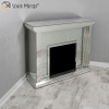 Moderner WXWF-1096 Sparkle Electric LED Mirrored Crushed Crystal Mirror Kamin