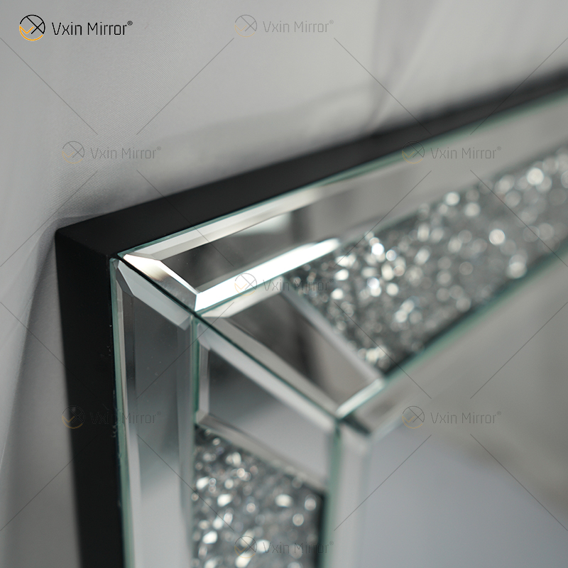 Rechteck Hot Design Vxin WXM-1761 Wanddekor Silber Crushed Diamond Wandbehang Spiegel
