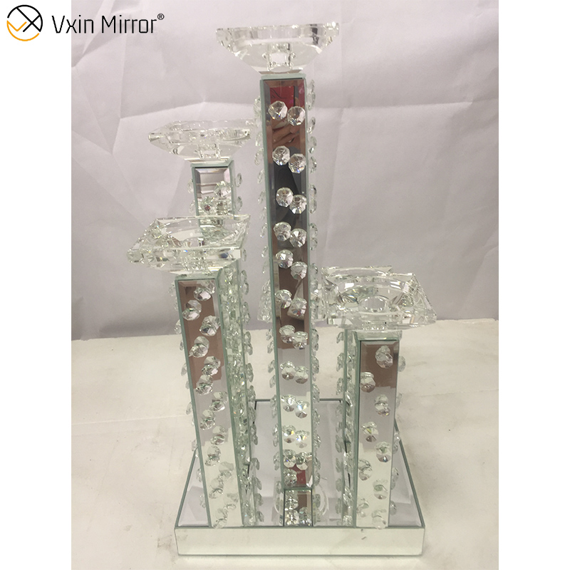 Professionelle Fabrik Vxin WXCH-22 Acryl Diamanten Glaskerzenhalter 6 Kerzenbecher