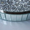 Heißer Verkaufs-WXMT-015 Moderner Dekor-Silber-zerquetschter Diamant widergespiegelter runder Behälter