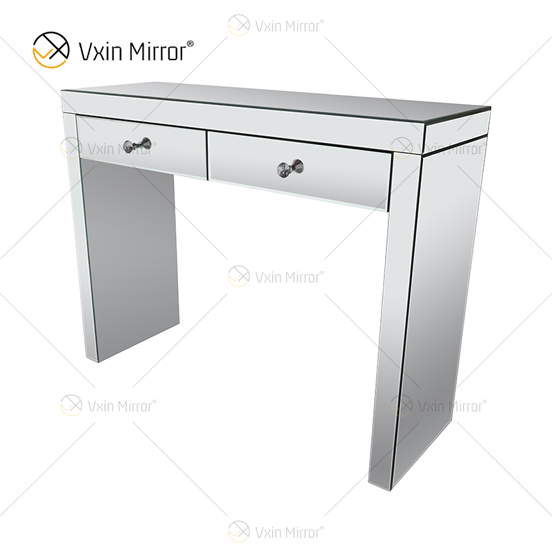 Art Deco WXF-022 Schminkkommode mit verspiegelter Ecke und 2 Schubladen