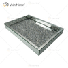 Factory Supply WXMT-016 Modernes Dekor Silber Crushed Diamond verspiegeltes rechteckiges Tablett