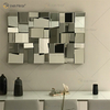 VXin Spiegel WXM-1548 Moden Silber Glas 3D Dekorativer Wandspiegel Wohnkultur für Wohnzimmer Schlafzimmer