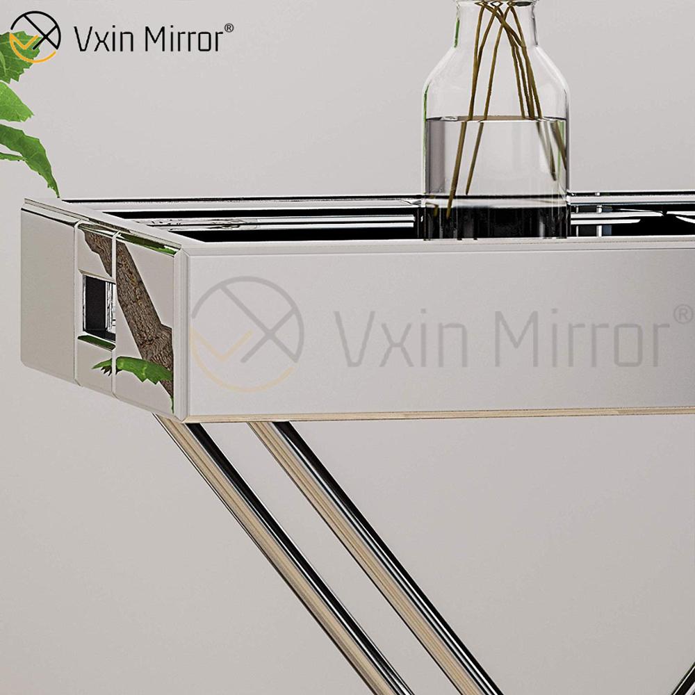 Vxin Spiegel WXT-039 Modernes Dekorationstablett aus silberfarbenem Edelstahl