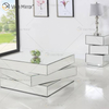 Vxin WXF-2138 3D Sparkling Crushed Diamond Geometrie verspiegelter Couchtisch Silber mit Diamanten bedeckt
