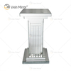 Vxin Mirror WXF-010 Verspiegelter Beistelltisch mit römischer Säule in Braun und Silber