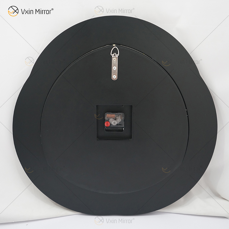 Testpaket WXC-080 Moderne verspiegelte 3D-Wanduhr mit gebrochenen Diamanten in Silber