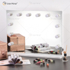 Venetian Dressing Styles VXin WXDL-107 Sparkle Silver Hollywood Mirror Switch Control mit 3 Farbbirnen