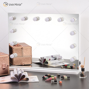Venetian Dressing Styles VXin WXDL-107 Sparkle Silver Hollywood Mirror Switch Control mit 3 Farbbirnen