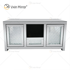 2019 Hot Sale Möbel Silver Diamond Crystal TV-Schrank steht 1 Schublade 2 Türen