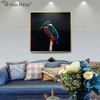 Luxus Aluminiumrahmen Spiegel Wandkunst Kristall Porzellan Malerei Sofa Hintergrund Wandbehang Malerei Wohnzimmer Dekoration