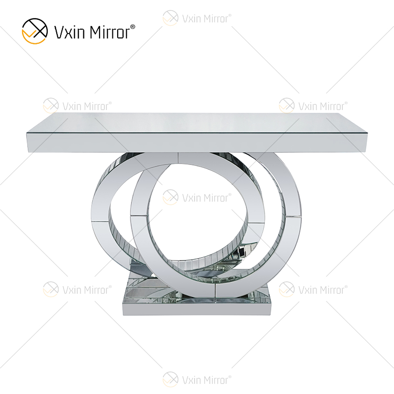 Direkt ab Werk Wohnzimmer verspiegeltes OO-Design mit Crushed Diamond Konsolentisch Flurtisch für Home Hotel Shop