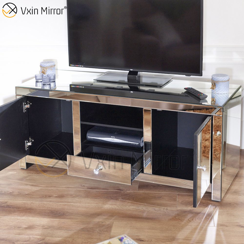 Spiegelglasmöbel Moderner verspiegelter TV-Ständer