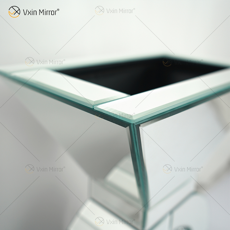WXMV-066 Home Hotel Decor Indoor Silver Crushed Diamond verspiegelte Tischspiegelvase