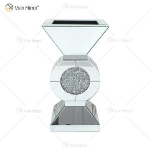 WXMV-066 Home Hotel Decor Indoor Silver Crushed Diamond verspiegelte Tischspiegelvase