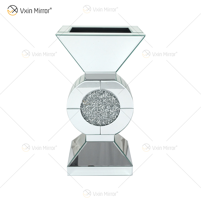 WXMV-066 Home Hotel Decor Indoor Silver Crushed Diamond verspiegelte Tischspiegelvase