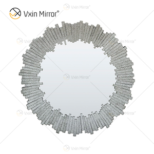 Neuer Entwurf WXM-1131 Wand-Dekor-Diamant-Farbton-Silber-Wand-hängender Spiegel