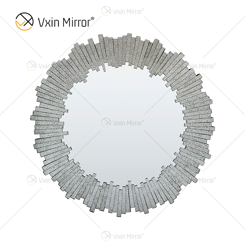 Neuer Entwurf WXM-1131 Wand-Dekor-Diamant-Farbton-Silber-Wand-hängender Spiegel