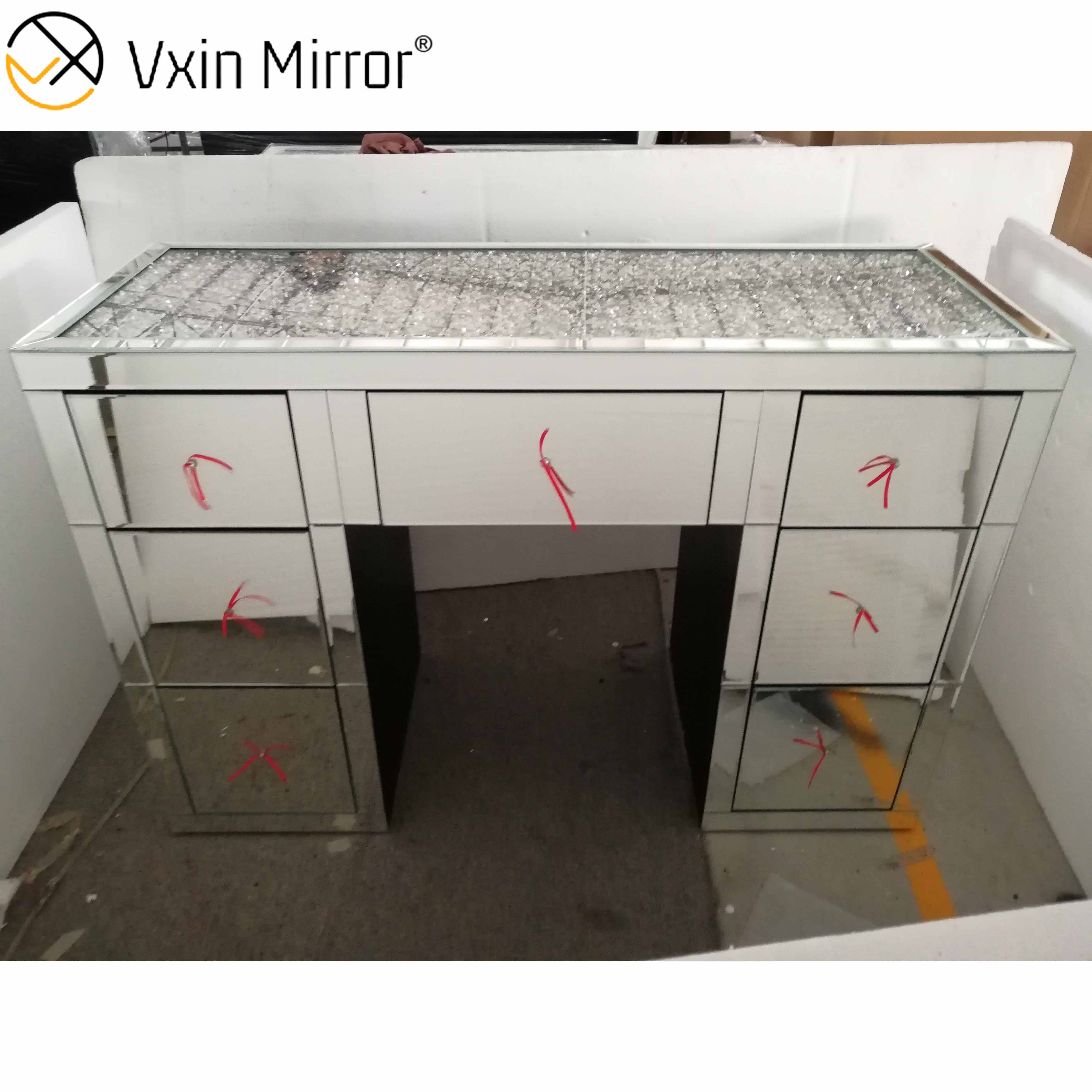 Heißer Verkauf WXF-118 Crushed Diamond Dressing Mirrored Corner Kommode