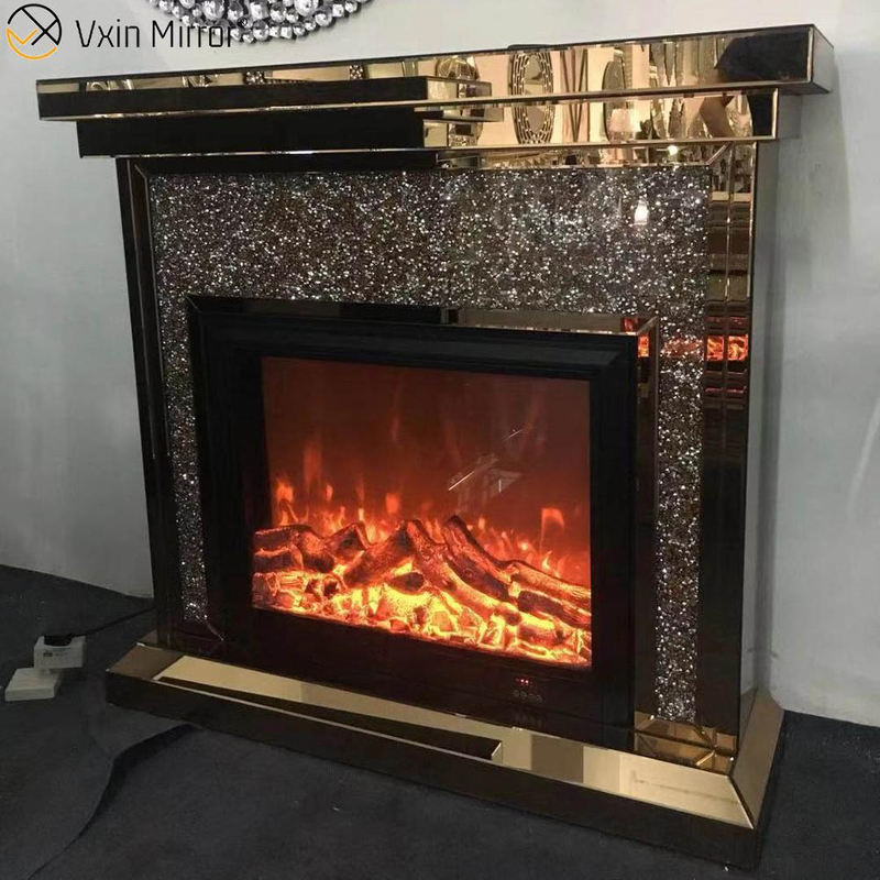 Heißer Verkauf Vxin Mirror WXWF-020 Crushed Diamond Mirror Kamin