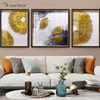 Das neueste WXPA-19 Metallwandkunst-Dekor-Ausgangsdekorationsstück-Luxus-Wohnzimmer-gerahmtes 3D-Zusammenfassung für Zuhause-Set zum Verkauf