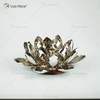 Fabrik-Versorgungsmaterial Vxin Spiegel-Blumen-VX-07 silberner Kerzenständer-Lotus-Kristallkerzenhalter