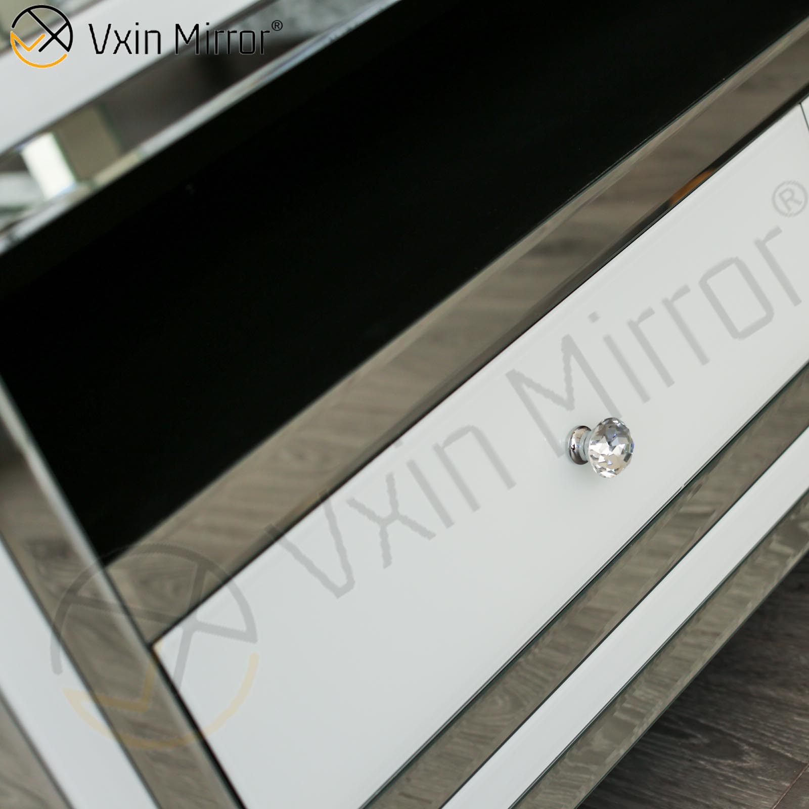 Vxin Spiegel WXWF-790 Möbel Modern Weiß Silber Glas TV Schrank steht