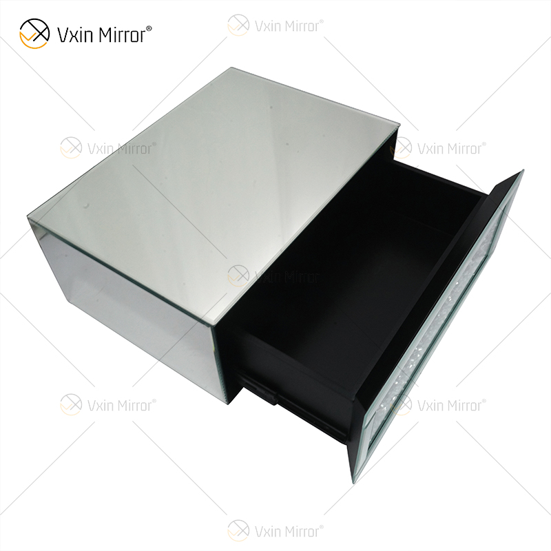 Vxin Factory Supply WXF-153 Silbernes Wanddekor Silbernes Crushed Diamond Spiegel-Rechteck-Wandregal