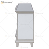 Ornate Berlin Furniture WXF-415 Champagner-Silber verspiegelter Kamin TV-Ständer Schrank mit Heißwindeinsatz 2 Arten
