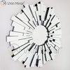 Vxin Wanddekoration WXM-1004 Silberner 3D-Glas-Wandspiegel