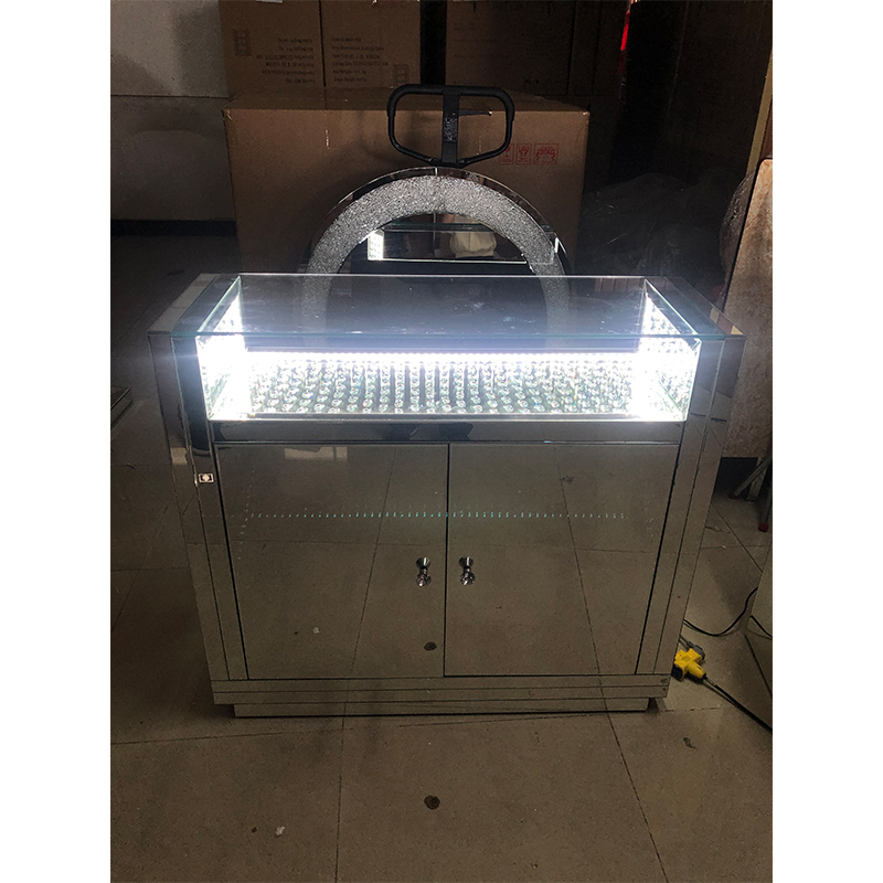 LED Design WXF-2124 achteckige Perlen Mode Make-up Spiegelschrank Match LED Spiegel Custom Plug