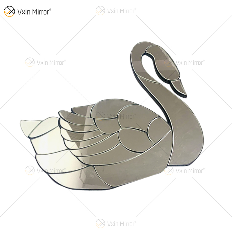 Noble Glass WXM-1159 Gespiegelter Custom Swan Modern Lobby Home Wanddekoration Heißer Verkauf Spiegelwandkunst Home Decor für Sofa Set