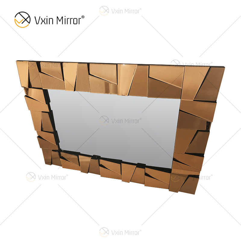 Factory Supply WXM-1064 Wanddekor Braunglas Luxus Wandspiegel