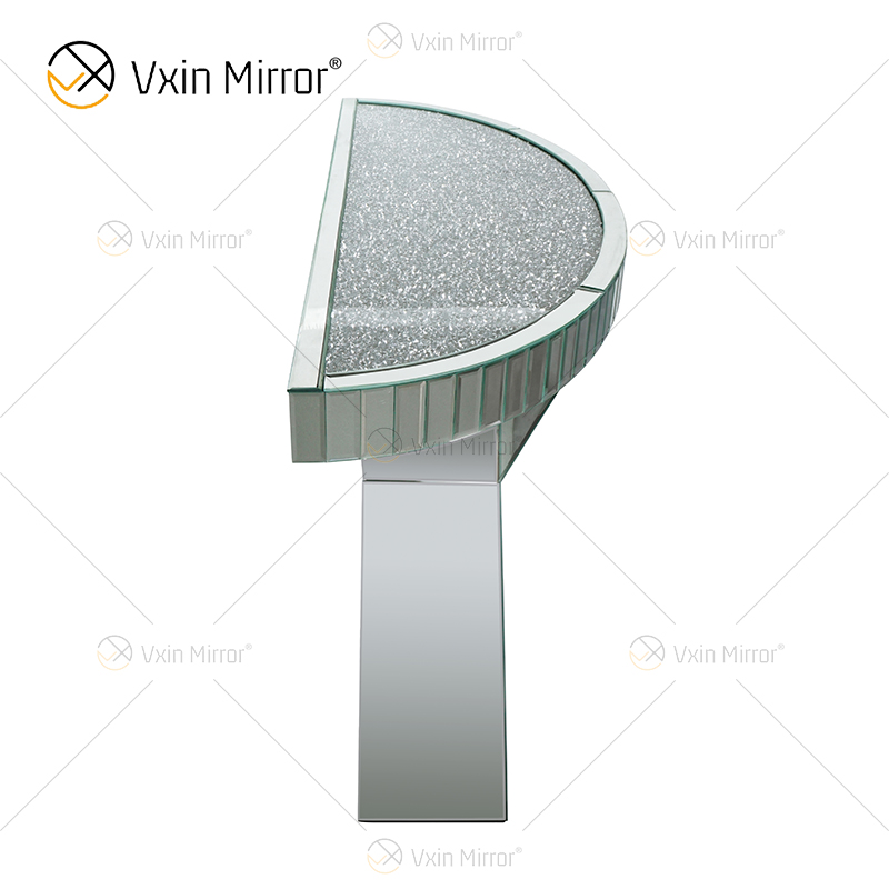 OEM Factory Supply WXWF-517 Verspiegelter X-Form-Crushed-Diamant-Spiegel-Konsolentisch