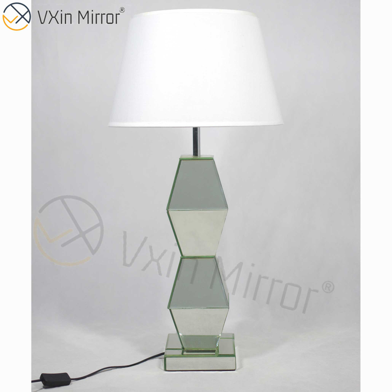 Neues Design WXTL-005 Moderne Schlafzimmermöbel Silber Tischspiegellampe mit Lampenschirm Spiegellampe