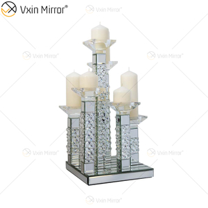 Professionelle Fabrik Vxin WXCH-22 Acryl Diamanten Glaskerzenhalter 6 Kerzenbecher