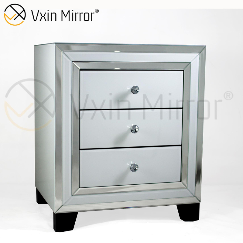 Moderne Schlafzimmermöbel Mirored Nachttisch Sofaecke mit Schubladen Customized WXF-787