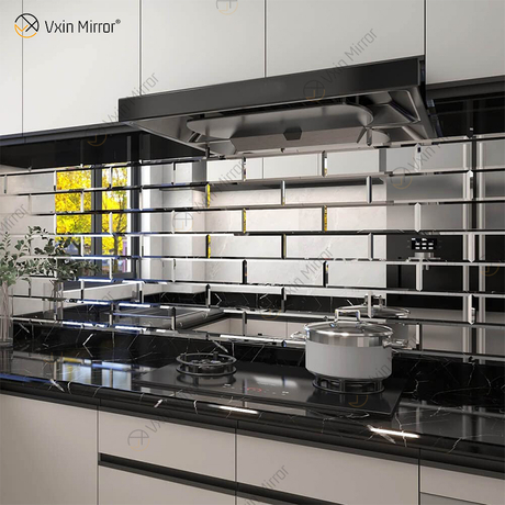 Abgeschrägter Rand-Spiegel-kundenspezifische moderne Keramikfliesen-Lobby-Ausgangswand-Dekoration-heißer Verkaufs-Spiegel-Wand-Kunst-Ausgangsdekor für ZUHAUSE