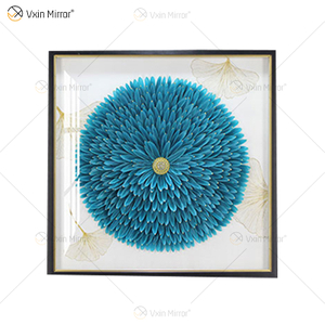 Die neueste Vxin WXPA-01 Blumenfarbe für Wohnkultur, Wandkunst, Metallfeder, hängendes Bild für Wohnzimmer, zum Verkauf